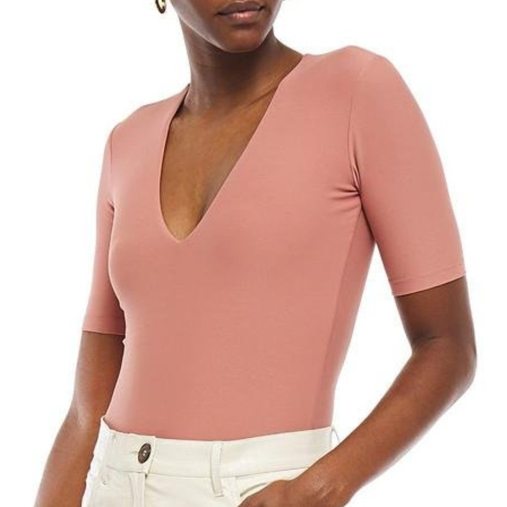 NWT Alix NYC Ludlow v-neck bodysuit -antique rose